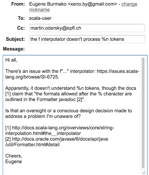 Posting to scala-user